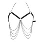 Gothic Body Jewelry Leather Bra Chain