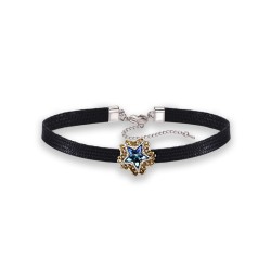 Rhinestone Five Star Woven Choker