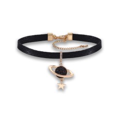 black planet pendant choker