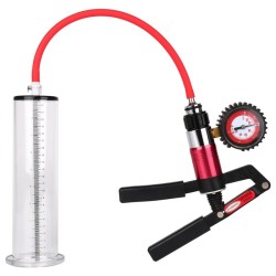 Penis Pump with Scissor Handle and Pressure Gauge - 9 in Cup