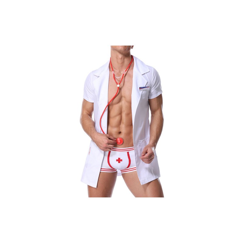 Sexy Men Nurse Play Game Passion Suit