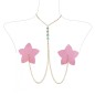 Pink Five Star Nipple Sticker Chain Necklace