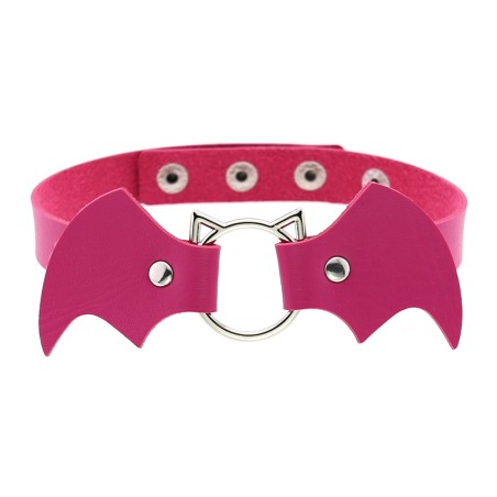 Bat Vampire Leather Collar