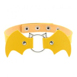 Bat Vampire Leather Collar