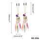 Scallop Feather Ethnic Tassel Nipple Clamp