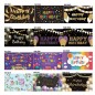 D801 Black&amp;Golden Birthday Banner