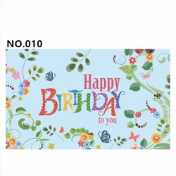 D801 Black&amp;Golden Birthday Banner