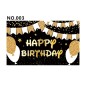 D801 Black&amp;Golden Birthday Banner