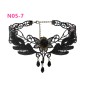 N305 Steam Punk Chain Tassel Lace Collar