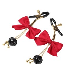 Dog Bone Bell Bowknot Nipple Clamp