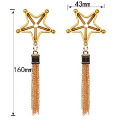 Golden Five Star Screwed Tassel Nipple Clamp