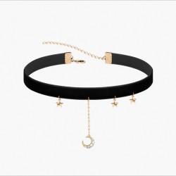 N322 Moon&amp;Star Velvet Collar