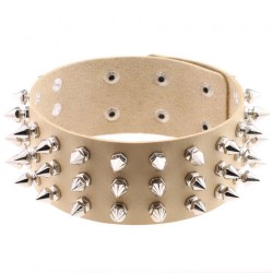 Three Row Tapered Studded Collar