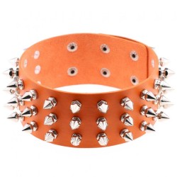 Three Row Tapered Studded Collar