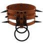 Three-row Black-ring Rivet Spiked Collar