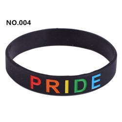 D706 Gay Pride Silicone Bracelet