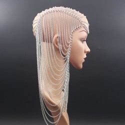 M109 Multi Layer Aluminium Veil Steam Punk Head Chain