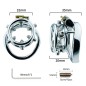 Rivet Screw Double Ring Chastity Lock Cage