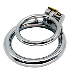 Double Ring Chastity Lock Cage