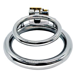 Double Ring Chastity Lock Cage