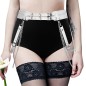 Side Chain Tassel Buckled Leather Waist Belt