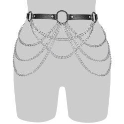 Cross Chain Tassel O Ring Waist Belt