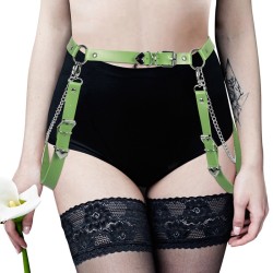 Gothic Buckled Leather Waist Belt