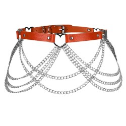 Love Heart Ring Buckled Waist Chain Belt