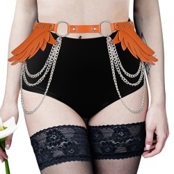 Chain Tassel Waist Belt With Wing