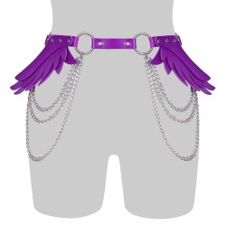 Chain Tassel Waist Belt With Wing