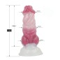 White Base Peach Silica Gel Dildo - 12