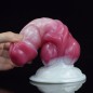 White Base Peach Silica Gel Dildo - 12