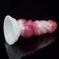 White Base Peach Silica Gel Dildo - 12