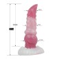 White Base Peach Silica Gel Dildo - 10