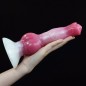 White Base Peach Silica Gel Dildo - 08