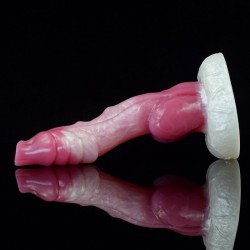 White Base pEACH Silica Gel Dildo - 07