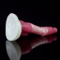 White Base pEACH Silica Gel Dildo - 07