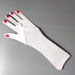 Finger Hooking Fishnet Dancing Show Gloves