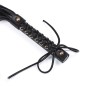 Bow Single Stud Handle Leather Whip