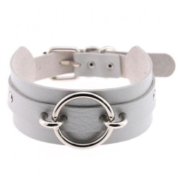 Silver O-Ring Punk Collar