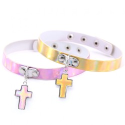 Laser Cross Pendant Collar