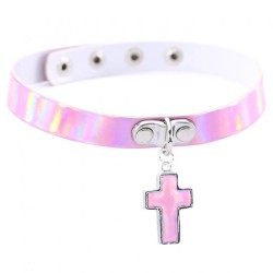 Laser Cross Pendant Collar