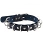 Multiple Rings Double Leather Collar