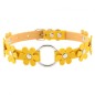 Flower PU Leather O-Ring Collar