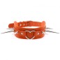 Extra Long Spikes Heart Ring Collar