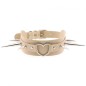 Extra Long Spikes Heart Ring Collar