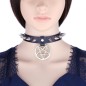 Rivet Pentagram Pendant Leather Choker