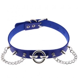 Ring With Chain Leather Collar