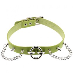 Ring With Chain Leather Collar