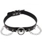 Ring With Chain Leather Collar